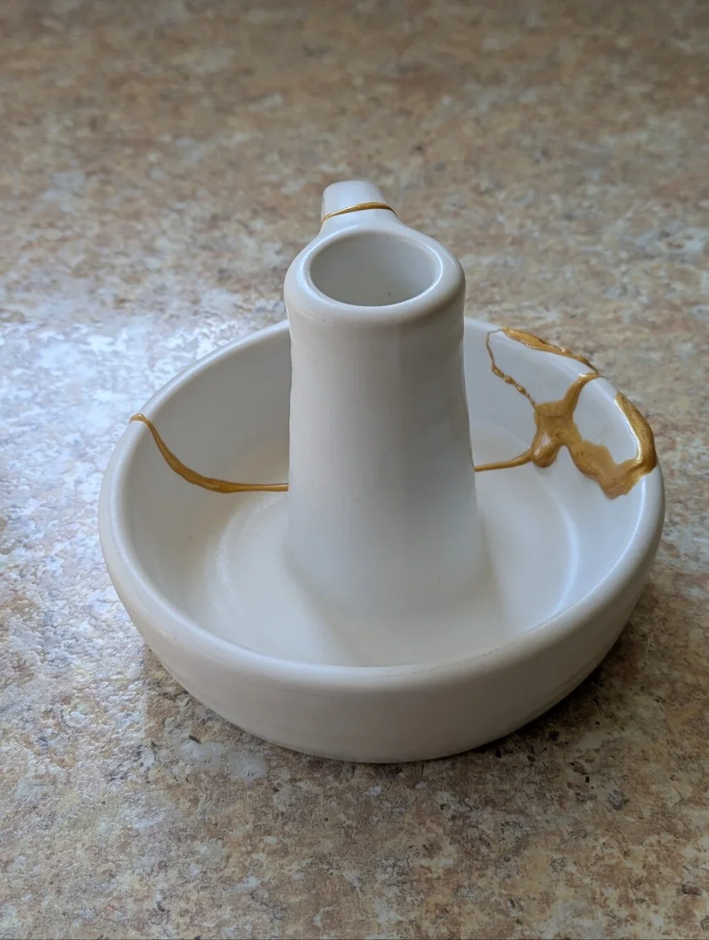 Kintsugi Ceramic Taper Candle Holder